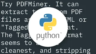 Python module for converting PDF to text