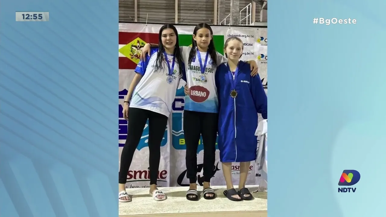 Nadadoras chapecoenses faturam cinco medalhas no Estadual de Inverno