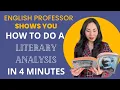English Professor Shows You How To Do A Literary Analysis in Under 4 Minutes