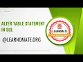 Alter Table Statement in SQL Learnomate technologies