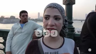 رصد| سلسلة بشرية علي كوبري قصر النيل ل"شباب الثورة" احتفالاً بقناة السويس