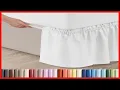 Ruffled White Queen Bed Skirt - Hotel-Quality Ruffles for Queen Beds with 15 in