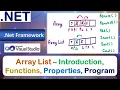 Array List Introduction Functions and Properties Example Program VB Net