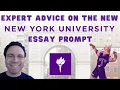 NYU 2024-2025 Supplemental Essay Prompt - Expert Advice