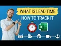 Supply Chain Lead Time How to Track Optimize calculation example in Excel