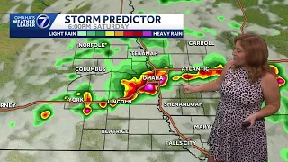Scattered showers thunderstorms Saturday for Omaha area
