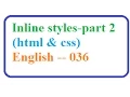 Internal External Inline styles in CSS and HTML part-2 -
