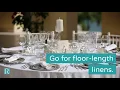 What size tablecloth should you rent