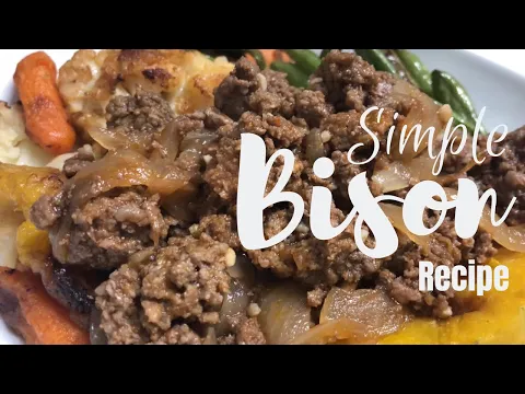 Watch ground bison cooking video