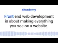 Explain front-end web development in 60 seconds