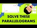 GEOMETRY SOLVING PARALLELOGRAMS - Examples 1 and 2