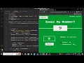Guess the Number Game using JavaScript and DOM manuplations DEMO code in description