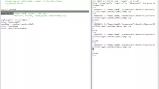 Randomly Accessing Arrays