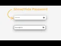 Password Field using HTML CSS JavaScript