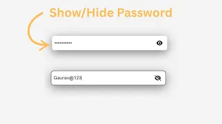 Password Field using HTML CSS JavaScript