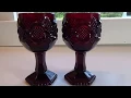 Vintage Avon s Ruby 44 47 Goblets