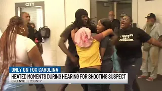 Heated moments during hearing for shooting suspect in Greenville County