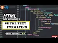 L - 14 Learn Html Text Formatting in Simple Way Html Tutorial