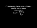 How to convert one ounce to grams 1oz to g