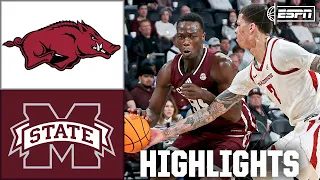 Arkansas Razorbacks vs Mississippi State Bulldogs ESPN College Basketball