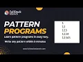 Numbers Pattern Pattern Programs FullStack Edutech