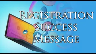 Lecture 18 Finishing touches Registration success message Build a Social Network PHP MySQL