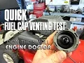 Lawnmower Fuel Cap Venting Test