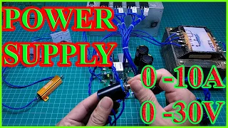 DIY 0 30V 0 10A Linear Power Supply LM723 2SC500 JLCPCB 