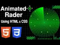 HTML CSS Radar Animation Frontend UI Design