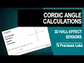 CORDIC algorithm for angle calculations