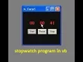 stopwatch program in vb visual basic 6 0