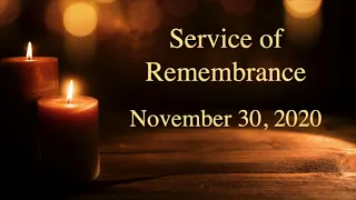 Service of Remembrance - 2020
