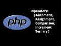 Basics of PHP Programming Tagalog 4 Operators