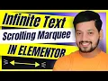 Modern Infinite marquee with text images in elementor - Elementor wordpress tutorial