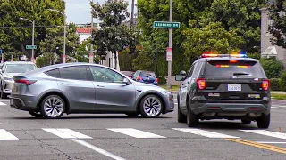 Close Call LAPD West LA Units Responding Code 3