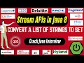 Java 8 Stream API Interview Questions Convert a List of Strings to a Set using Stream API in java 8