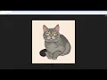 Custom Wall Clock with AI PLUS PRINT in Just One Minute Illustration British Shorthair