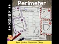 Perimeter Center Games Task Cards and Printable Worksheets Bundle