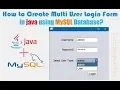 How to Create Multi User Login Form in java using MySQL Database With Source Code