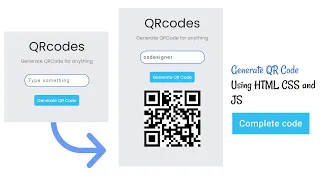 Generate QR code with HTML CSS and JS Complete code
