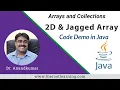 Tamil 09 2D and Jagged Array - Code Demo in Java