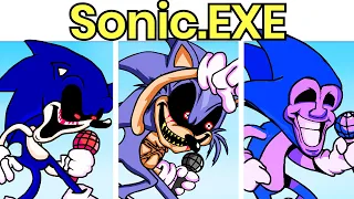 friday night funkin vs sonic exe full week all secrets cutscenes endings fnf creepypasta mod