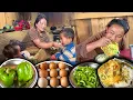 Download Lagu Egg and Capsicum mix Omelette recipe with rice आज  पहिलो पटक भेडे खोर्सानी र अण्डा को तरकारी खाइयो