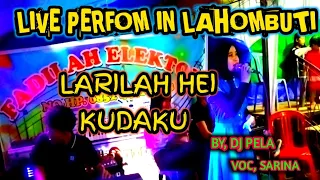 live perfom in lahombuti lari lah hai kudaku dj pela voc sarina fd audio chanel fyp 