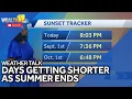 Weather Talk Shorter days to come as summer ends