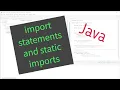 Import statements and static imports