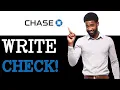 How To Write A Chase Bank Check 2025