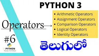 Python Operators Python Tutorials For Beginners in Telugu Arithmetic Operators