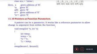 2nd PUC CS Pointers Part 16 Pointers as a function parameters Pointers and Structures