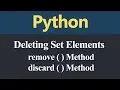 Deleting Set Element in Python Hindi